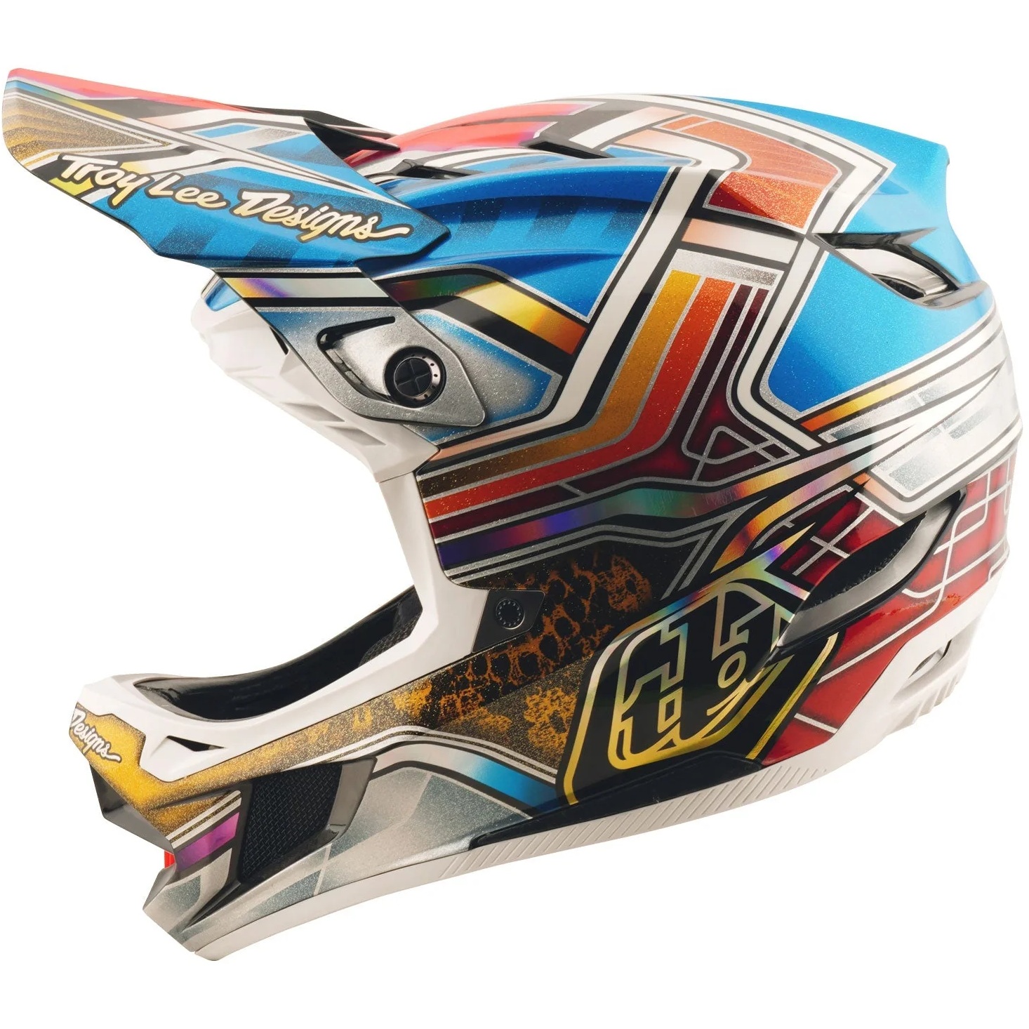 Troy Lee Designs D4 Carbon MIPS Helmet - Lowrider Blue Size XS - 2