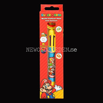 Multibläck penna med 6 olika färger - SUPER MARIO