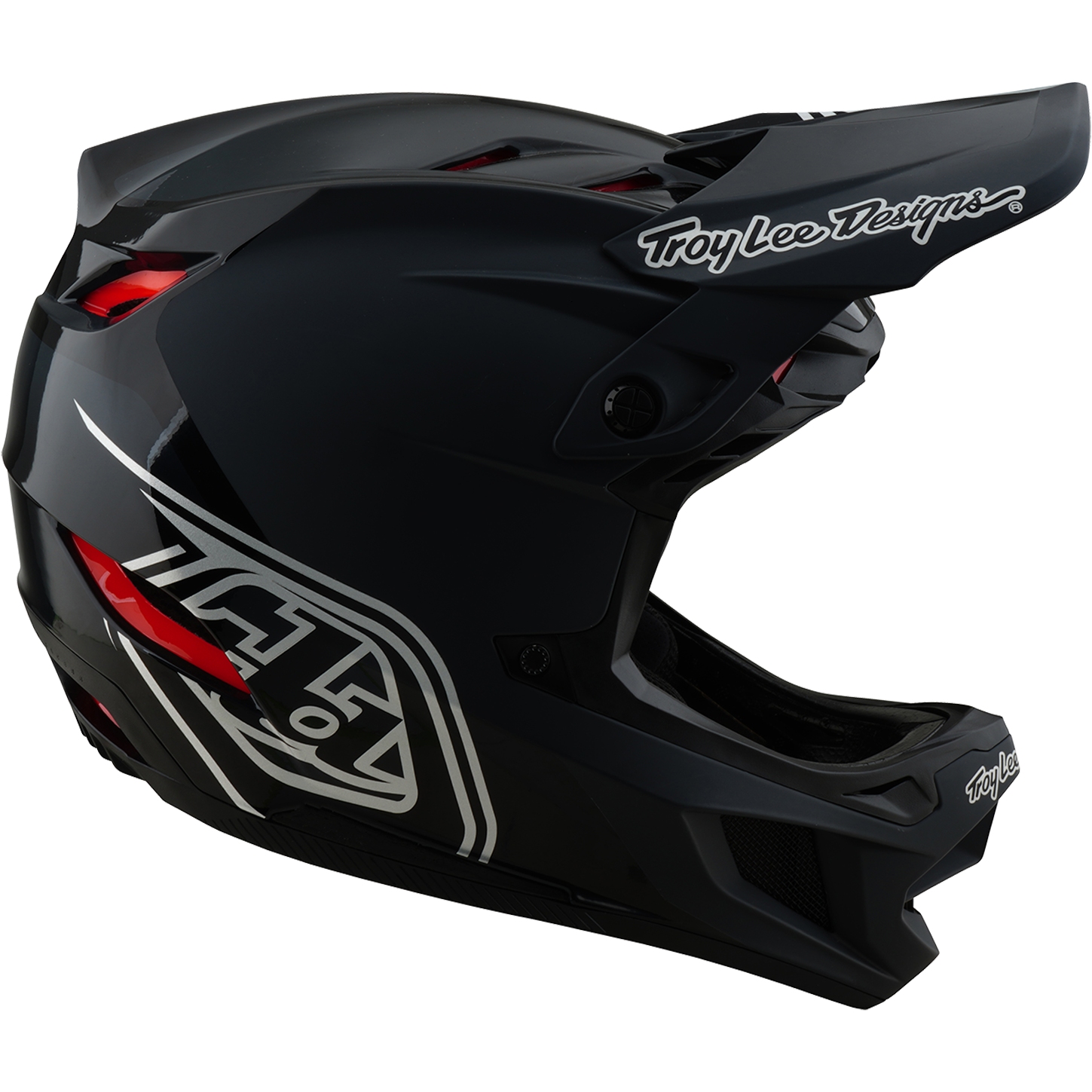 Troy Lee Designs D4 Polyacrylite Helmet Shadow Black Size  - 2