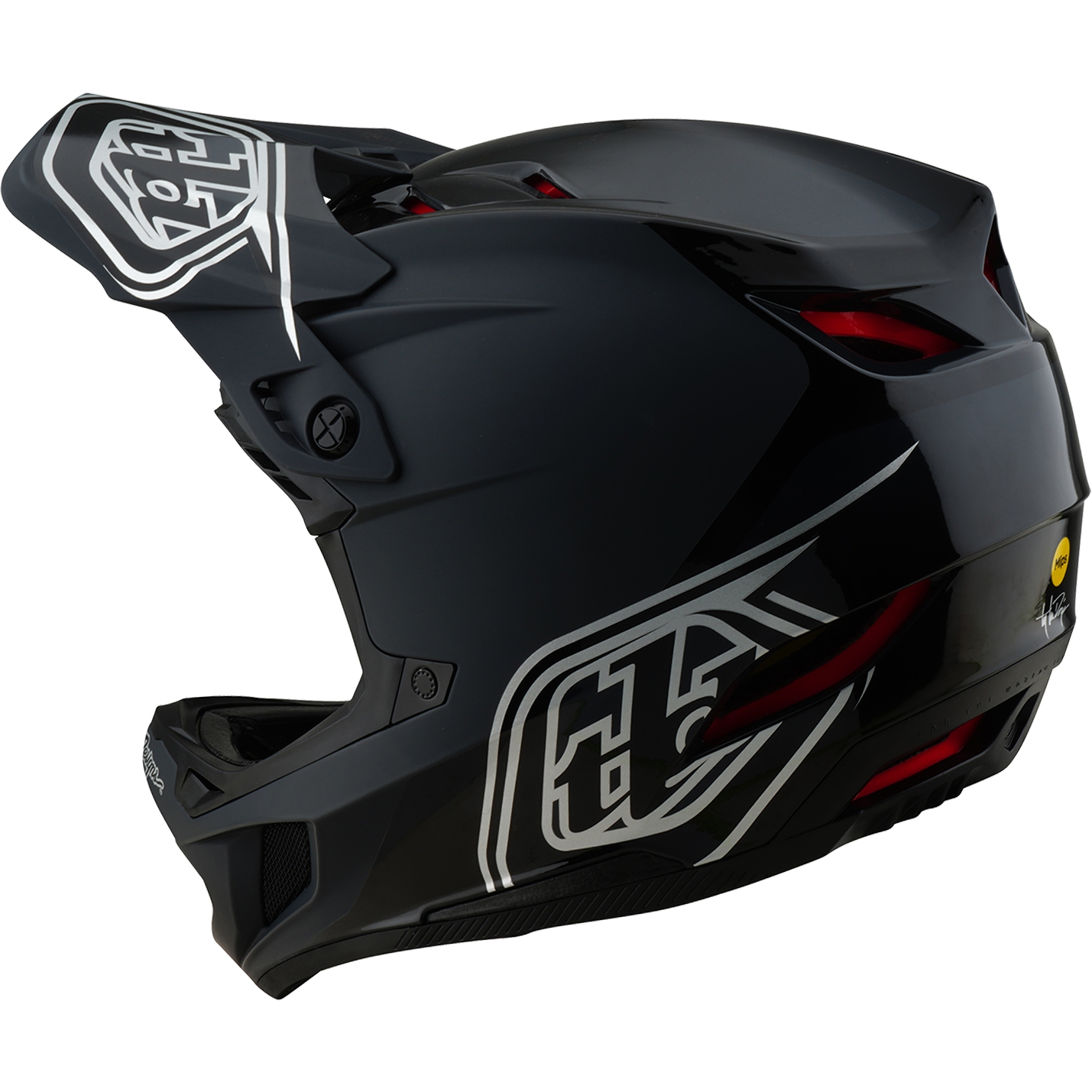 Troy Lee Designs D4 Polyacrylite Helmet Shadow Black Size  - 3