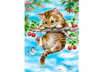 Katt på Gren, Noessa Diamond Painting