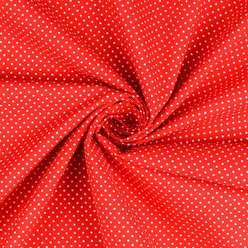 Vitprickig Poplin
