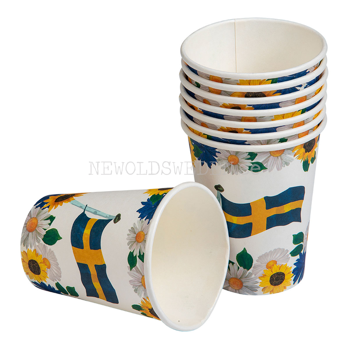 FLOWERS Pappersmuggar 260 ml - 8-pack - FSC - 89