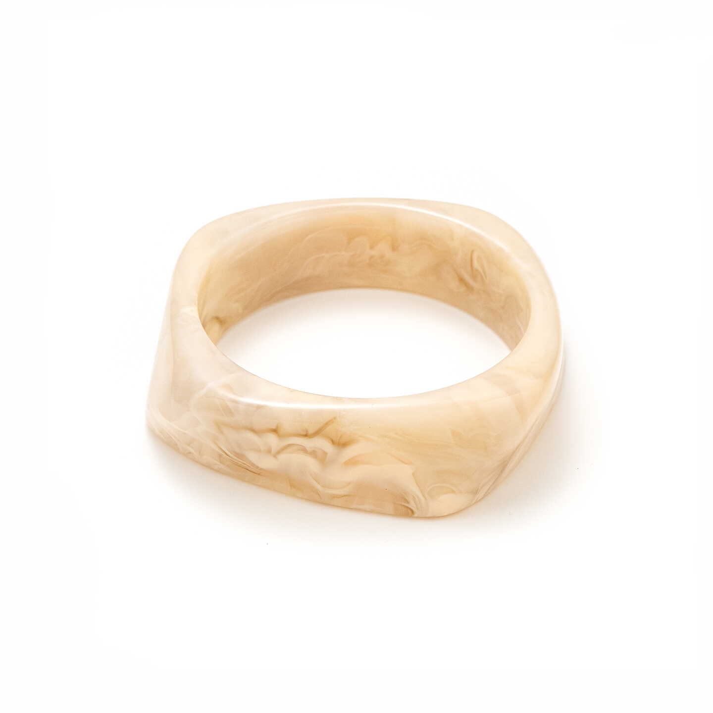 Bangle bracelet Square Ivory