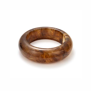 Bangle bracelet Big Round Brown