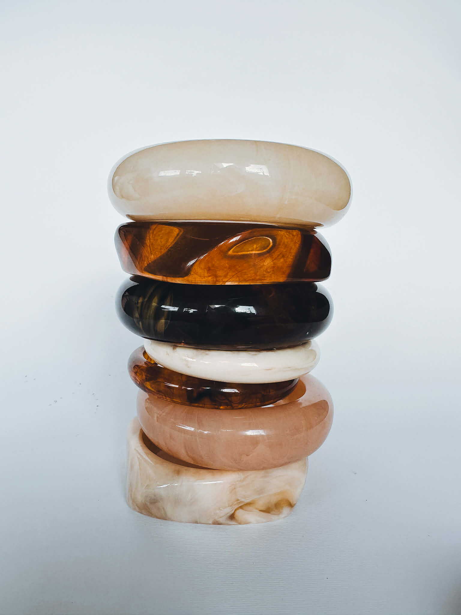 Bangle bracelet Big Round Brown - 3
