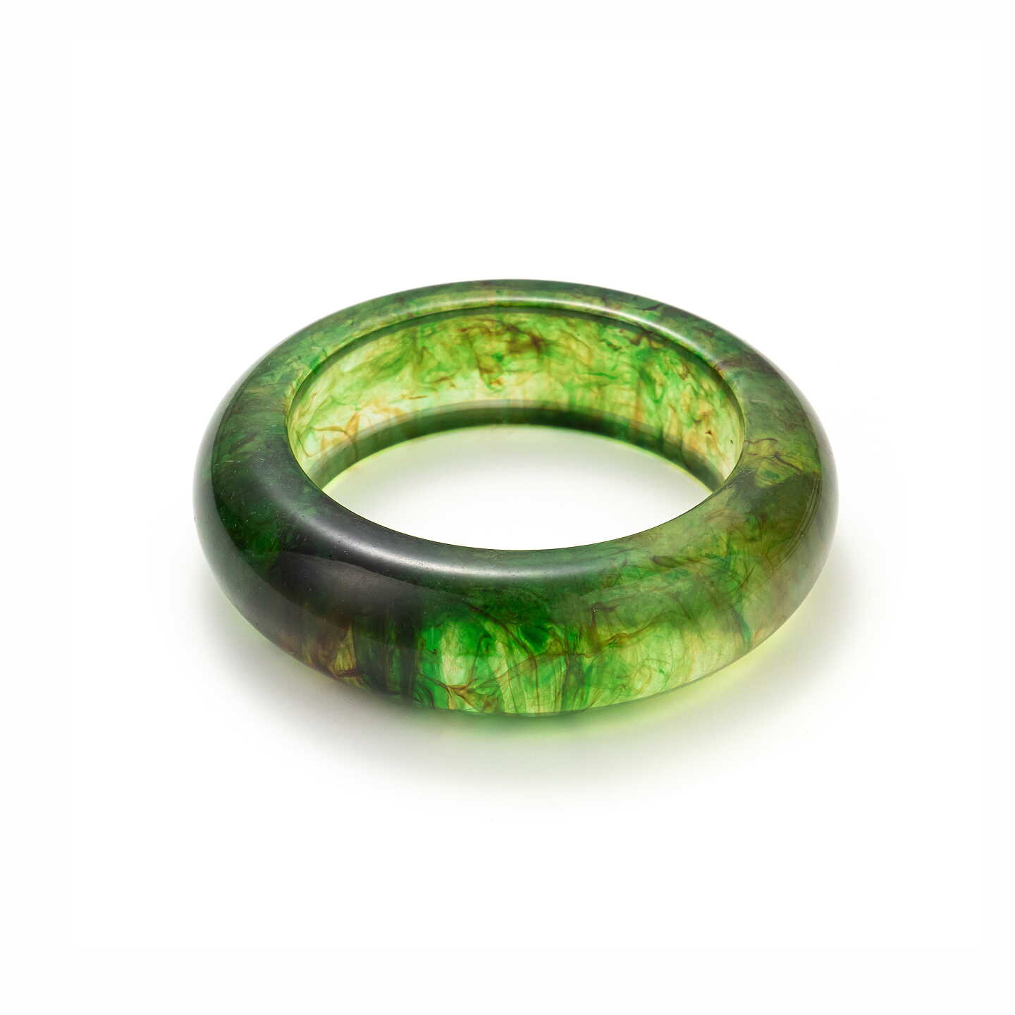 Bangle bracelet Big Round Green