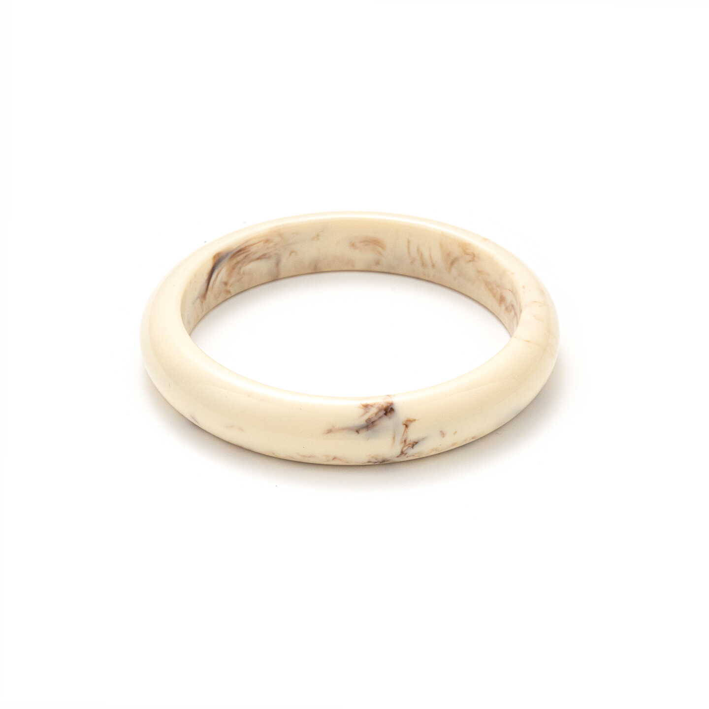 Bangle bracelet Small Round Bone