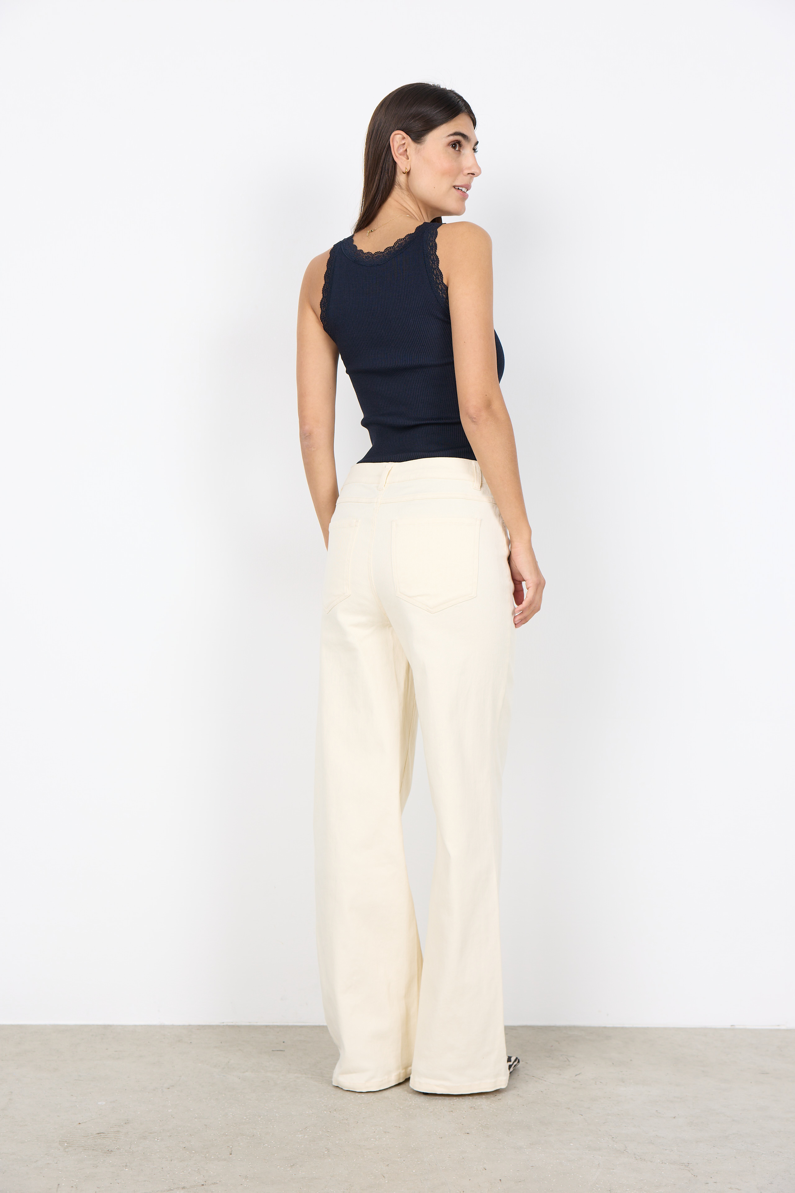 SC-BESS 2-B Pants Bomullsbyxa med vida ben - 3