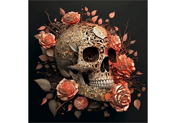 Flower Skull, Noessa Diamond Painting