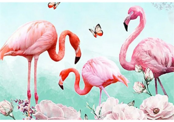 Flamingo Trio, Noessa Diamond Painting