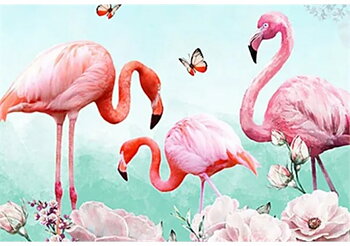 Flamingo Trio, Noessa Diamond Painting