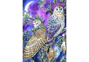 Ugglor i Mossen, Noessa Diamond Painting