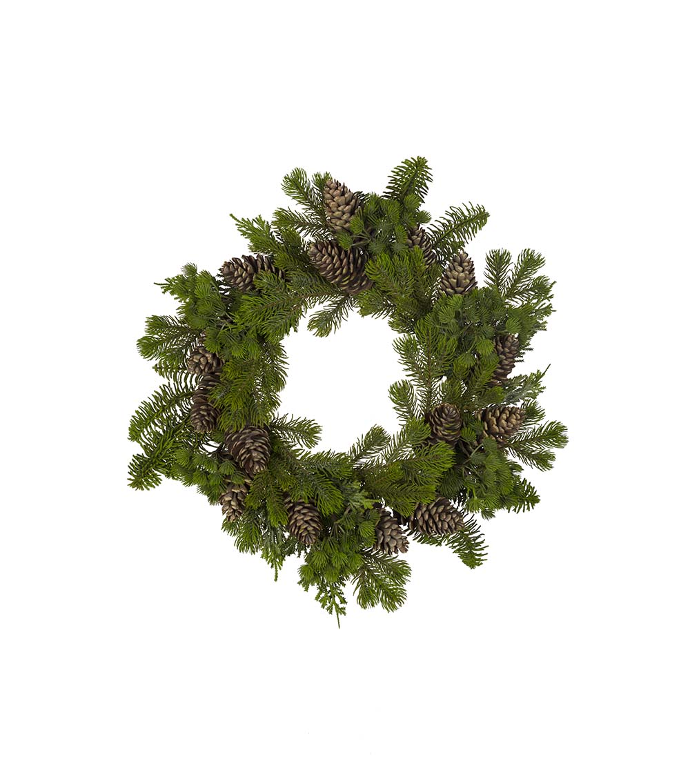Krans med kottar -  Grön/Brun Ø 45 cm