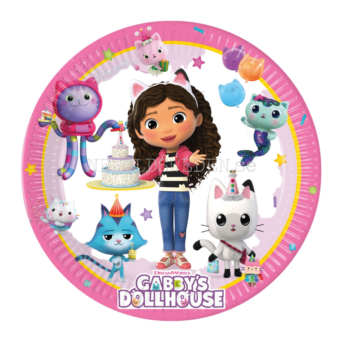 GABBYS DOLLHOUSE Papperstallrikar 23 cm - 8-pack - 89