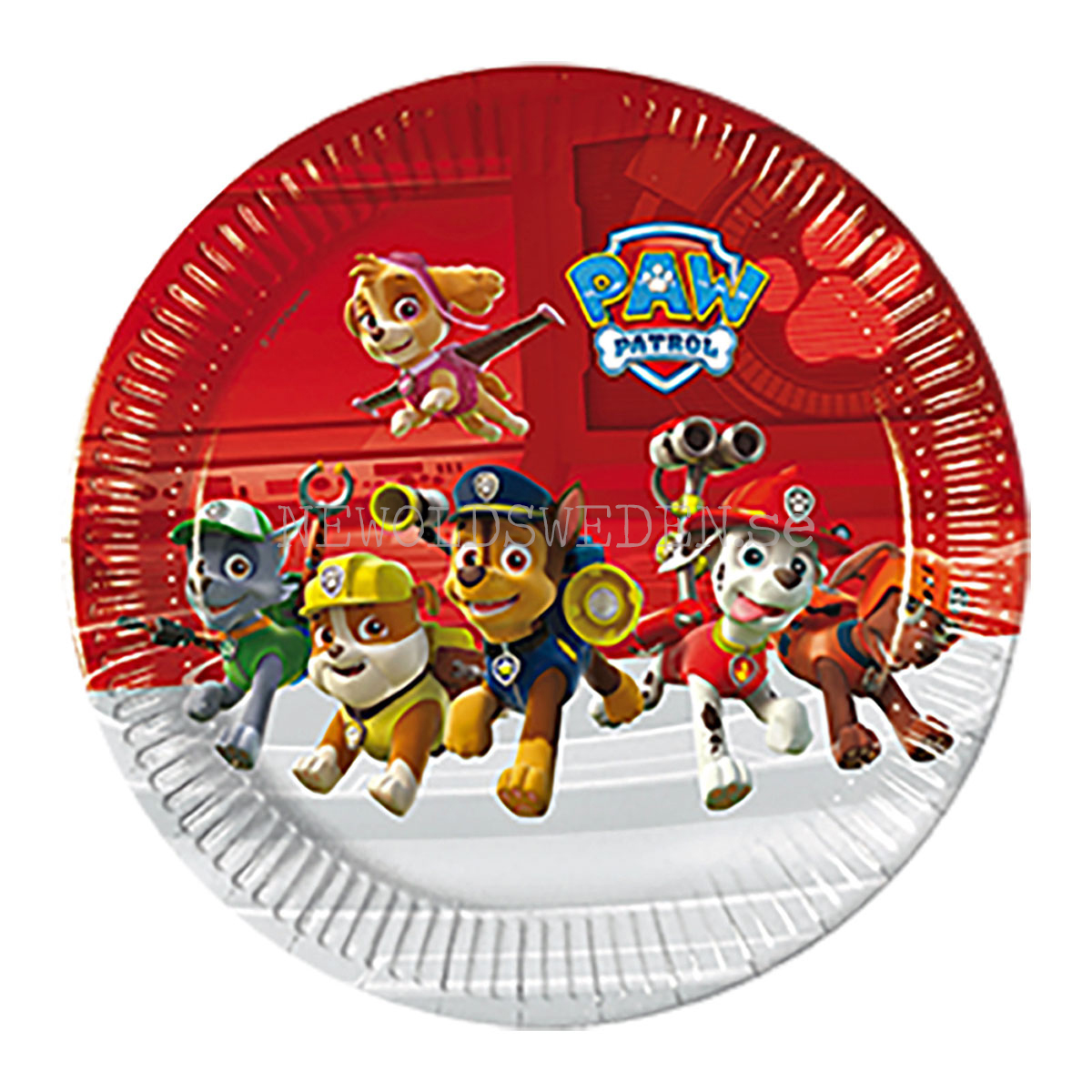 PAW PATROL Papperstallrikar 23 cm - 8-pack - 89