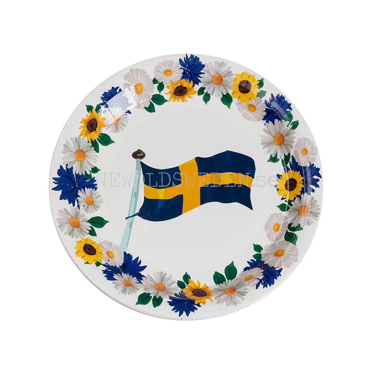 FLOWERS Papperstallrikar 18 cm - 8-pack - 89