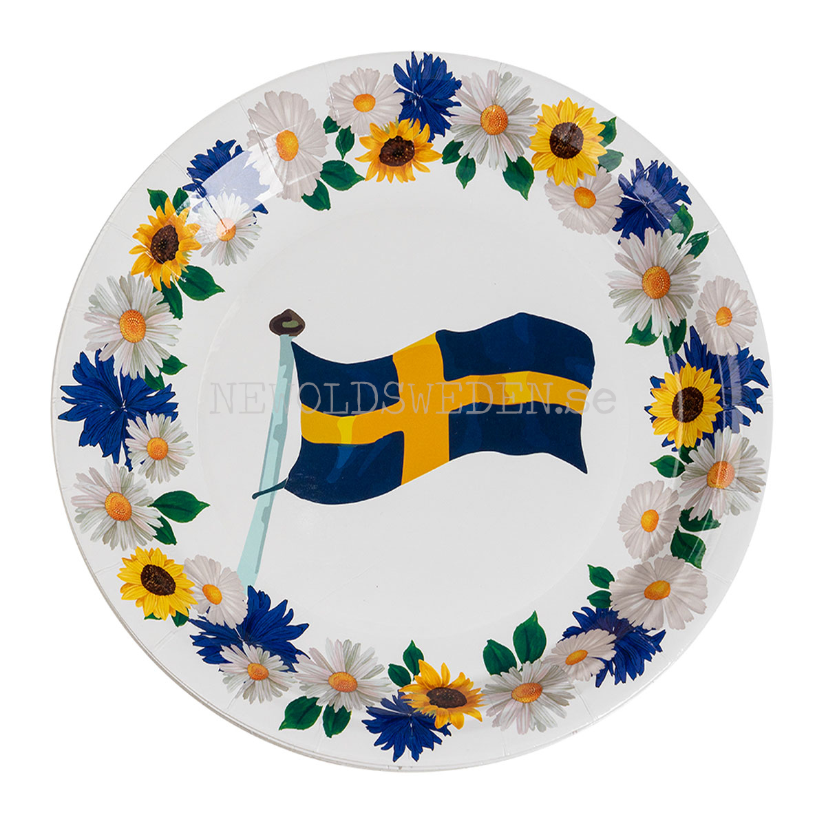 FLOWERS Papperstallrikar 23 cm - 8-pack - 89