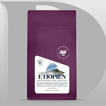 Kafferäven - Landskaffe - Etiopien - Lätt mörkrostade kaffebönor - 1000g 