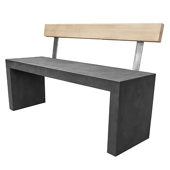 Parksofa - Betongbenk Ryggstøtte Humle, Svart