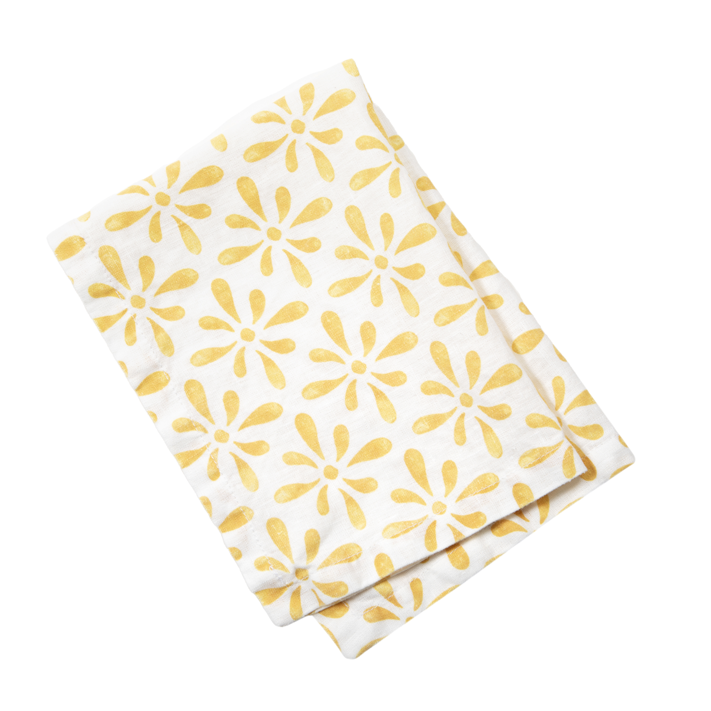 Linnehandduk Watercolour Yellow - 5