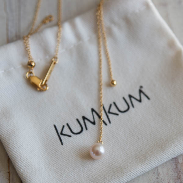 Kum Kum - Pearl Ball Necklace Gold - 2