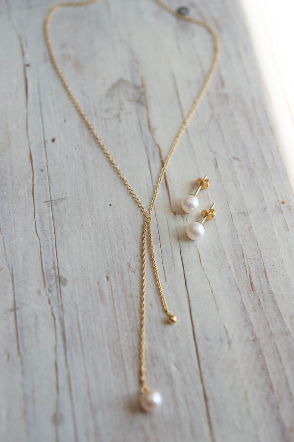 Kum Kum - Pearl Ball Necklace Gold - 6