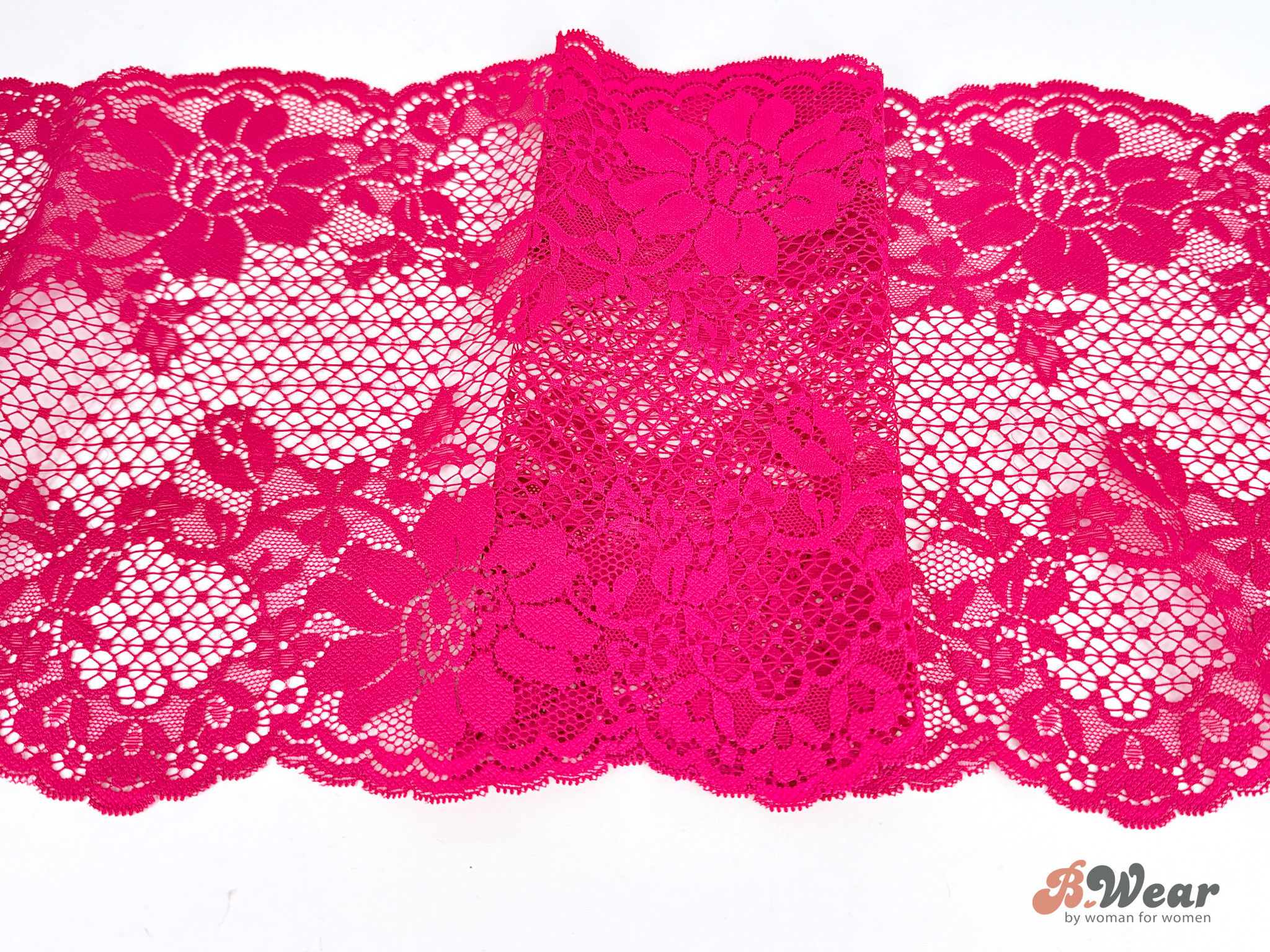 Cranberry red stretch lace - 23 cm