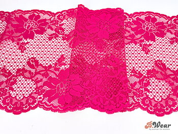 Cranberry red stretch lace - 23 cm