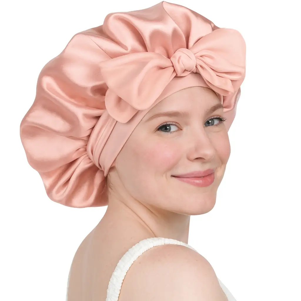 Satin nattlue med sløyfe - 2