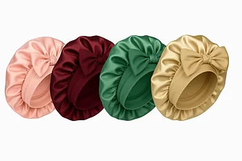 Satin nattlue med sløyfe