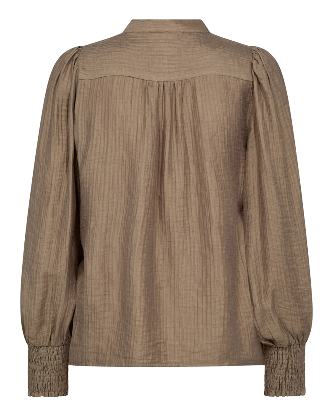 Blus Tassy guldknapp i hals mullvad - 3