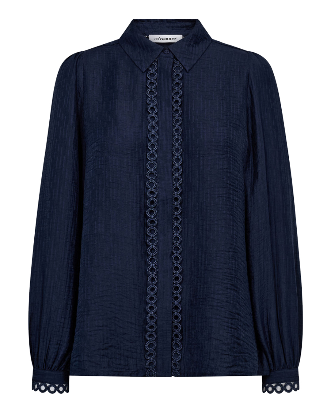 Blus Tassy Lace med krage marinblå - 2