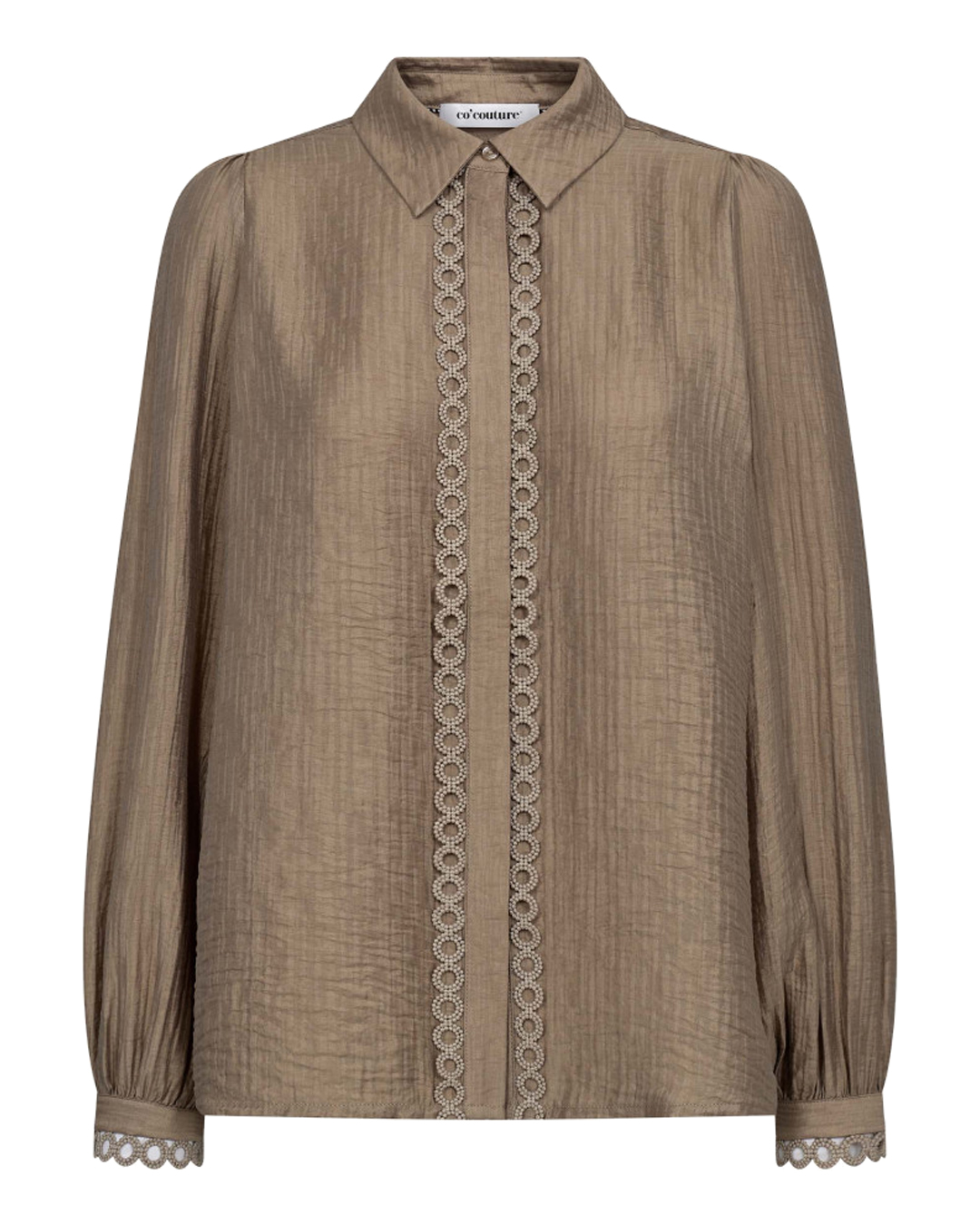 Blus Tassy Lace med krage mullvad - 2