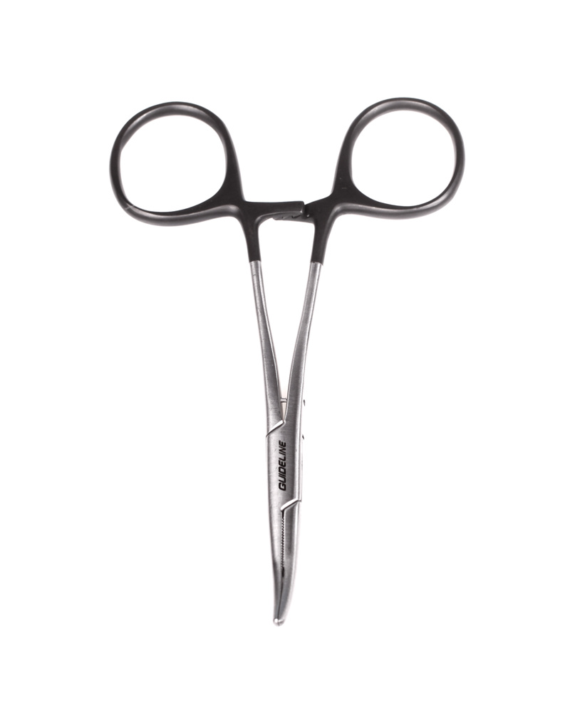 Guideline Curved Forceps 6" - Black/Silver