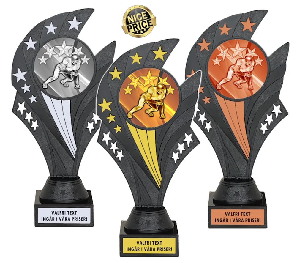 Pokal Black Nova Amerikansk fotboll, inklusive gravyr!