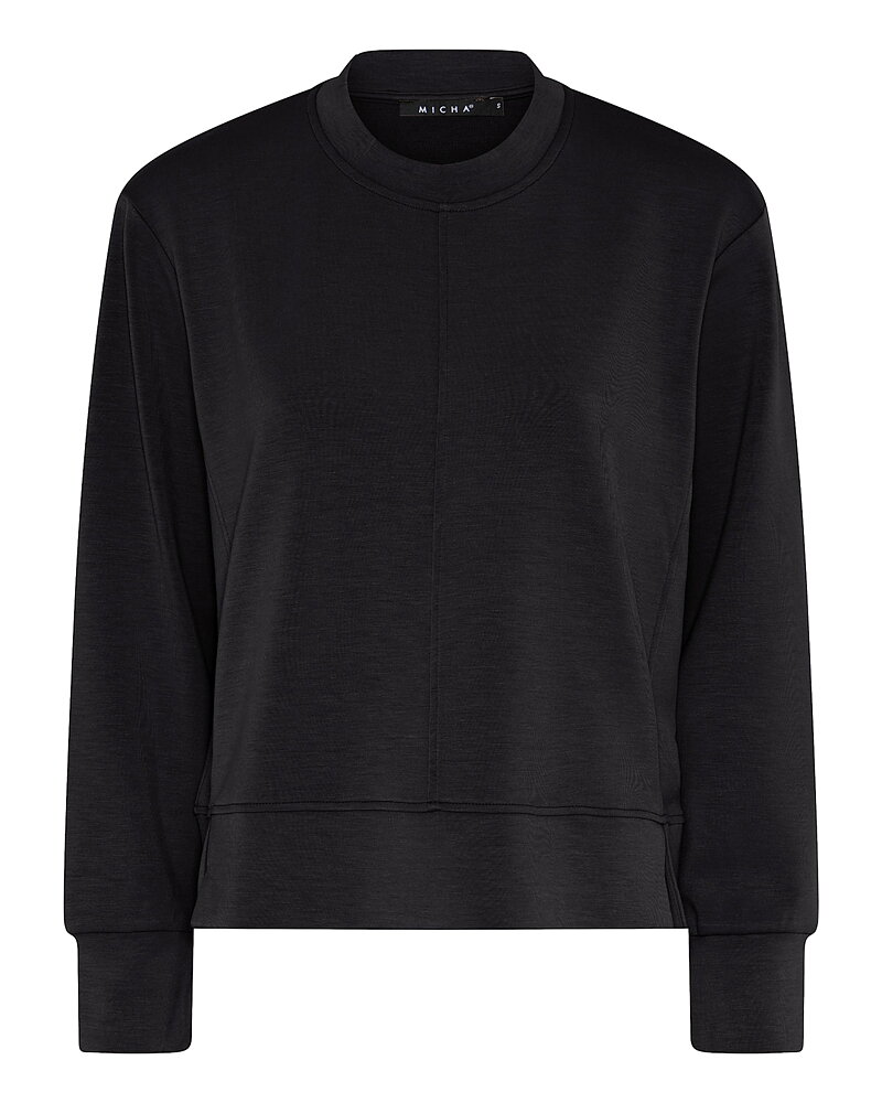 Jumper söm fram modalblandning svart