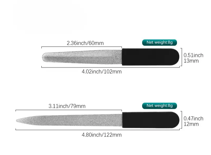 Nagelvijlen van roestvrij staal – 2-pack - 5