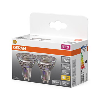 LED-lampa 2.4W 230LM 2700K 827 GU10 2 ST
