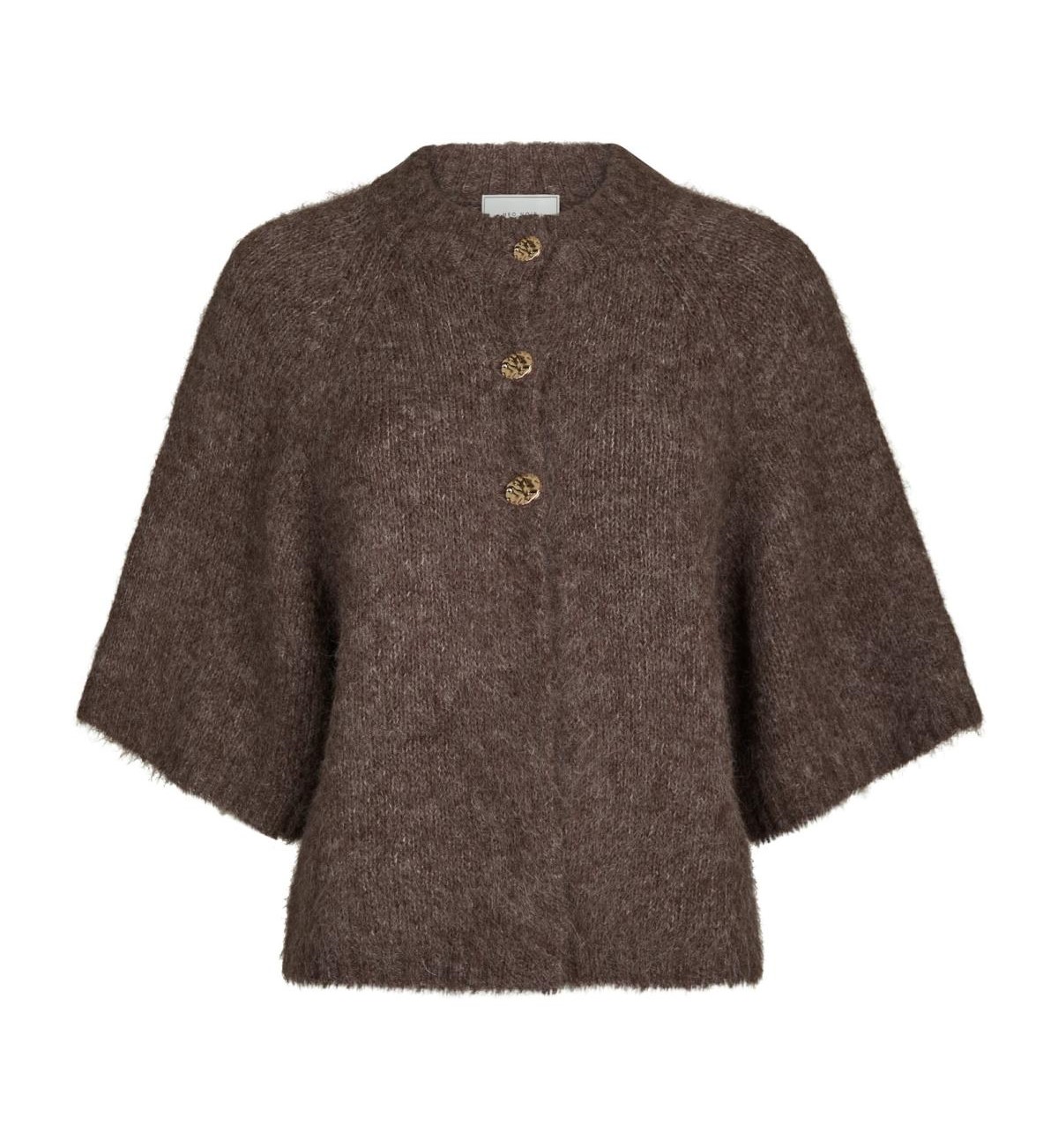 Neo Noir Benuta Fluffy Knit Cardigan, Light Brown