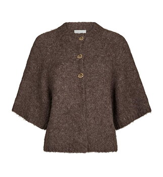 Neo Noir Benuta Fluffy Knit Cardigan, Light Brown