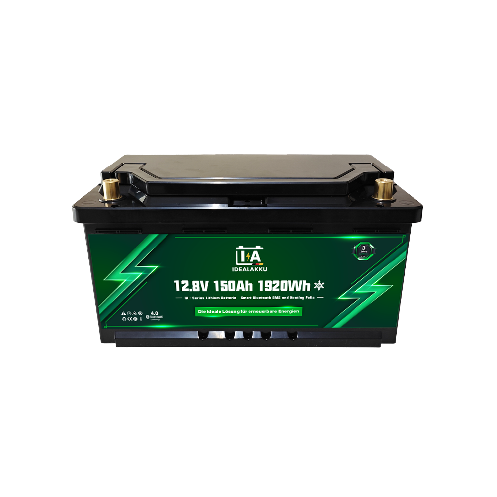 LiFePO4 Batteri 12 Volt 150 Ah , BMS , Bluetooth App , under sätet , HEAT , BMS , APP -Idealakku- HEAT - - 4