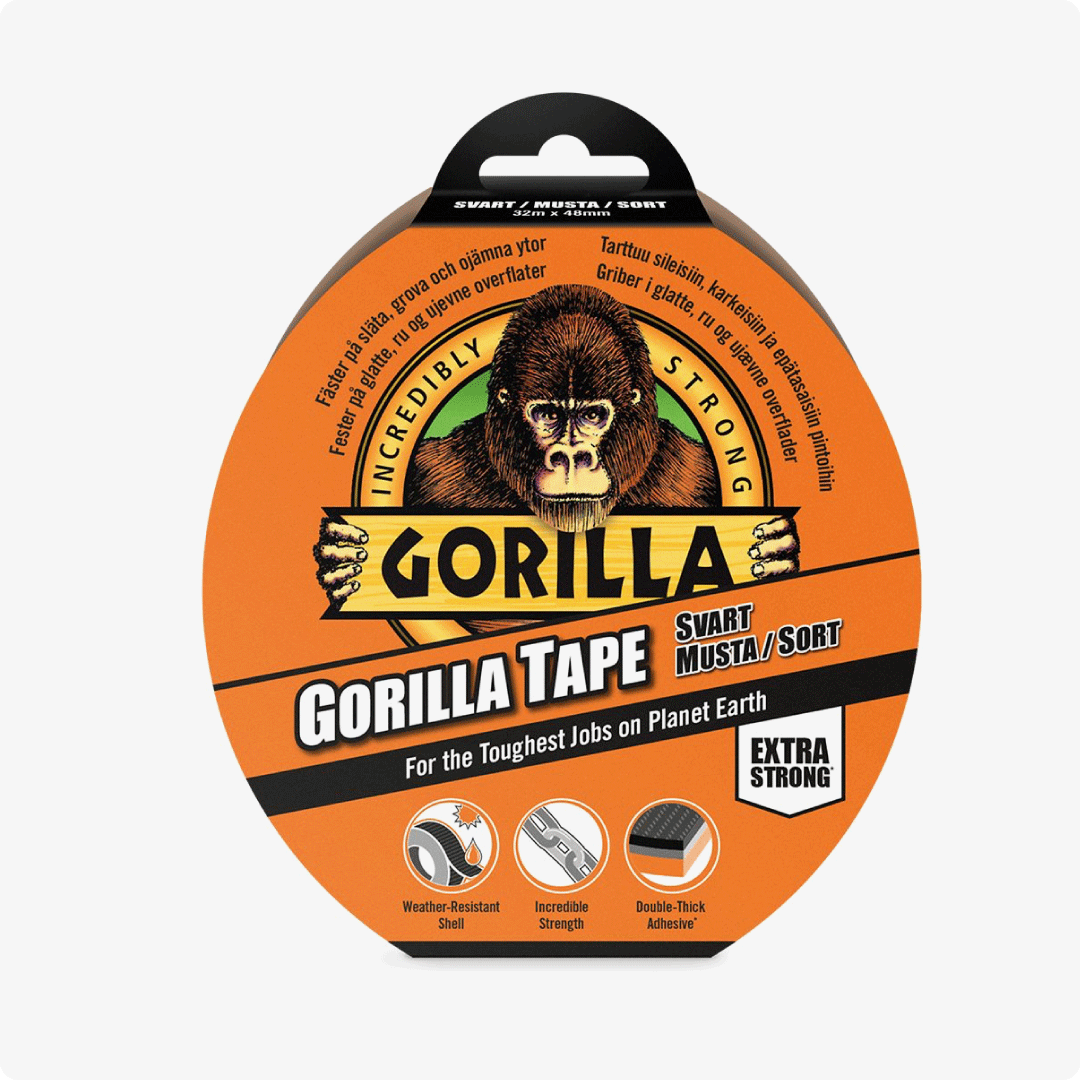 GORILLA TEJP SVART, 48mm x 11m