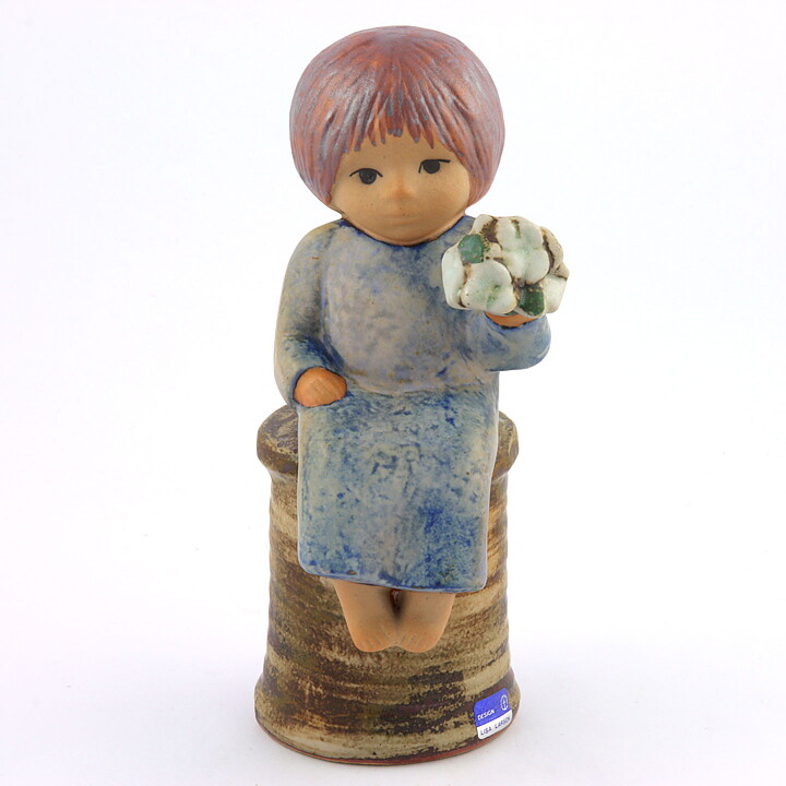 リサラーソン Blomsterflicka　Skulpturer シリーズ 花を持つ少女 1977年  22cm (3)