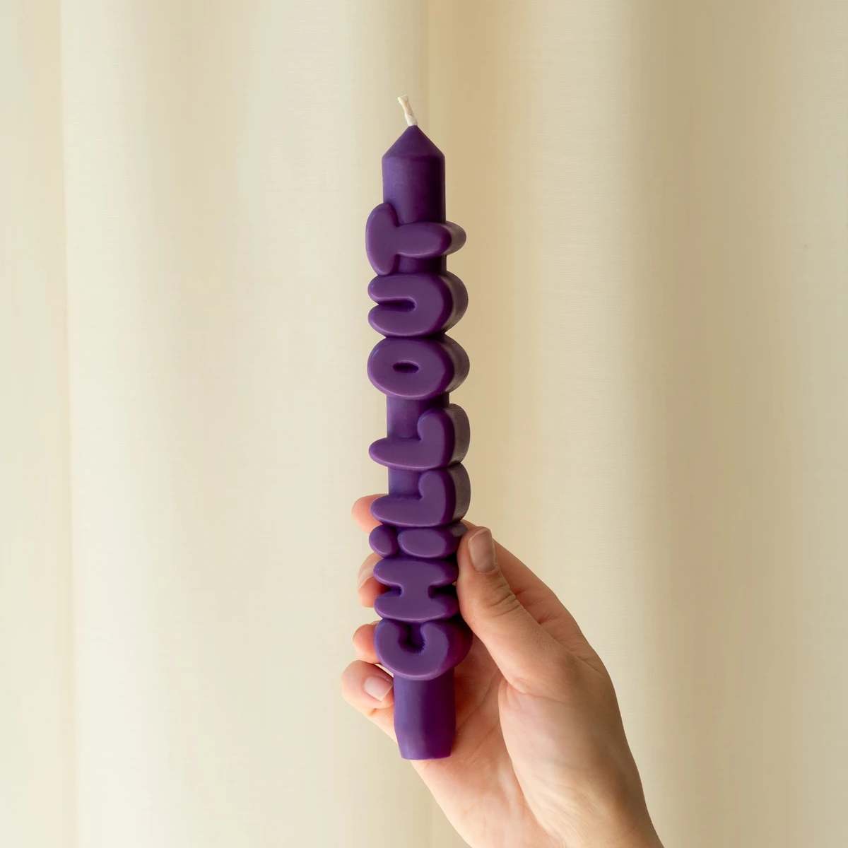 Taper Candle Chill Out Indigo 3D