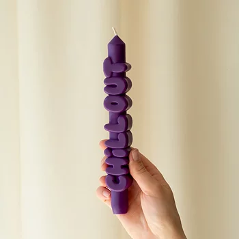 Taper Candle Chill Out Indigo 3D