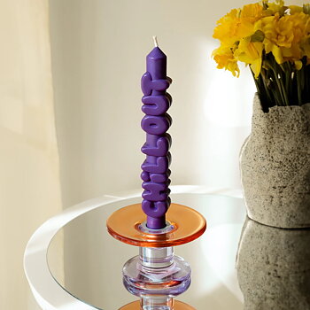 Taper Candle Chill Out Indigo 3D