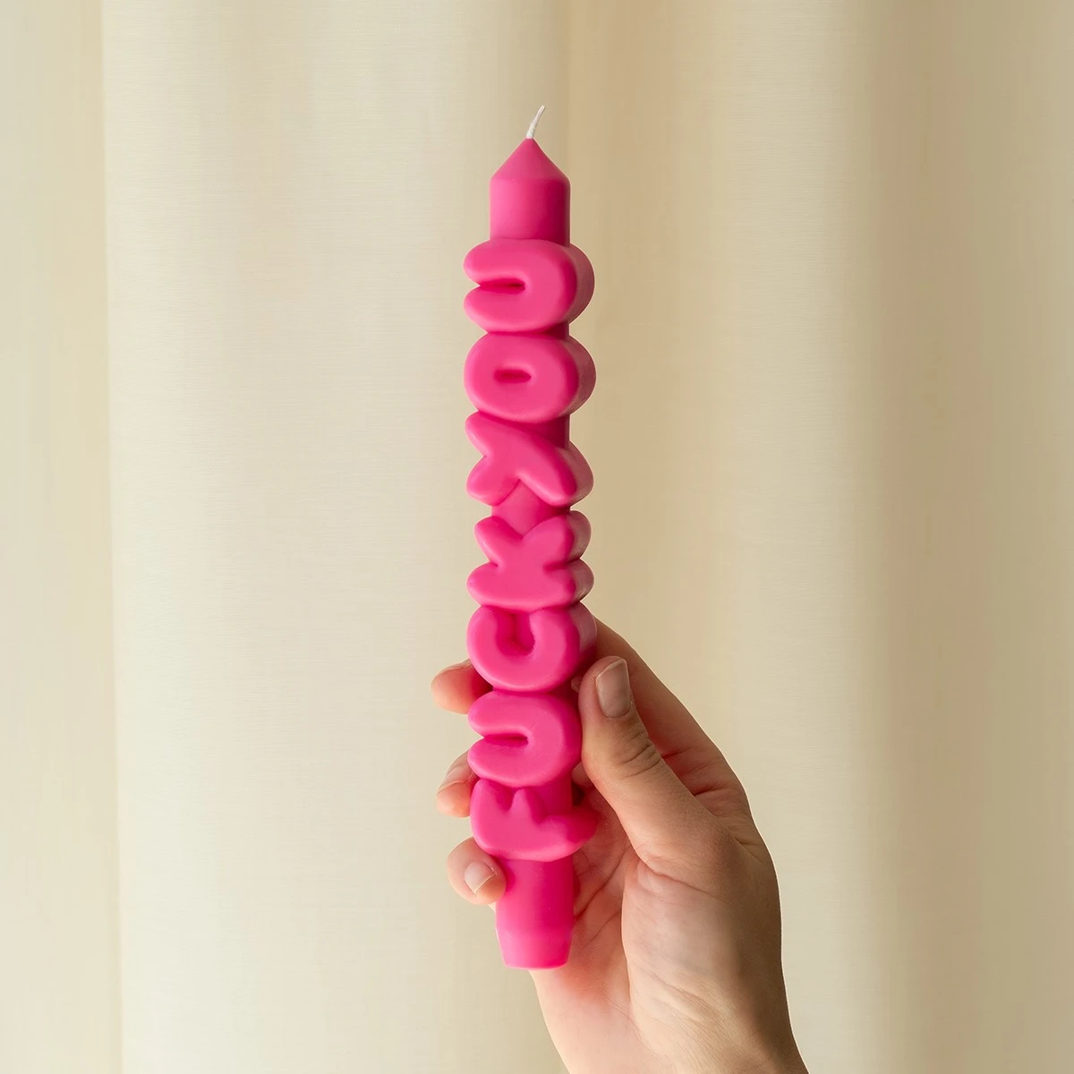 Taper Candle Fuck You Rosa 3D