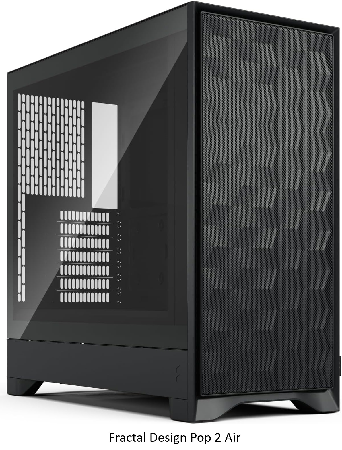 Fractal Design Pop 2 Air Svart (sidofönster) med 4 st chassifläktar (3 fram, 1 bak)