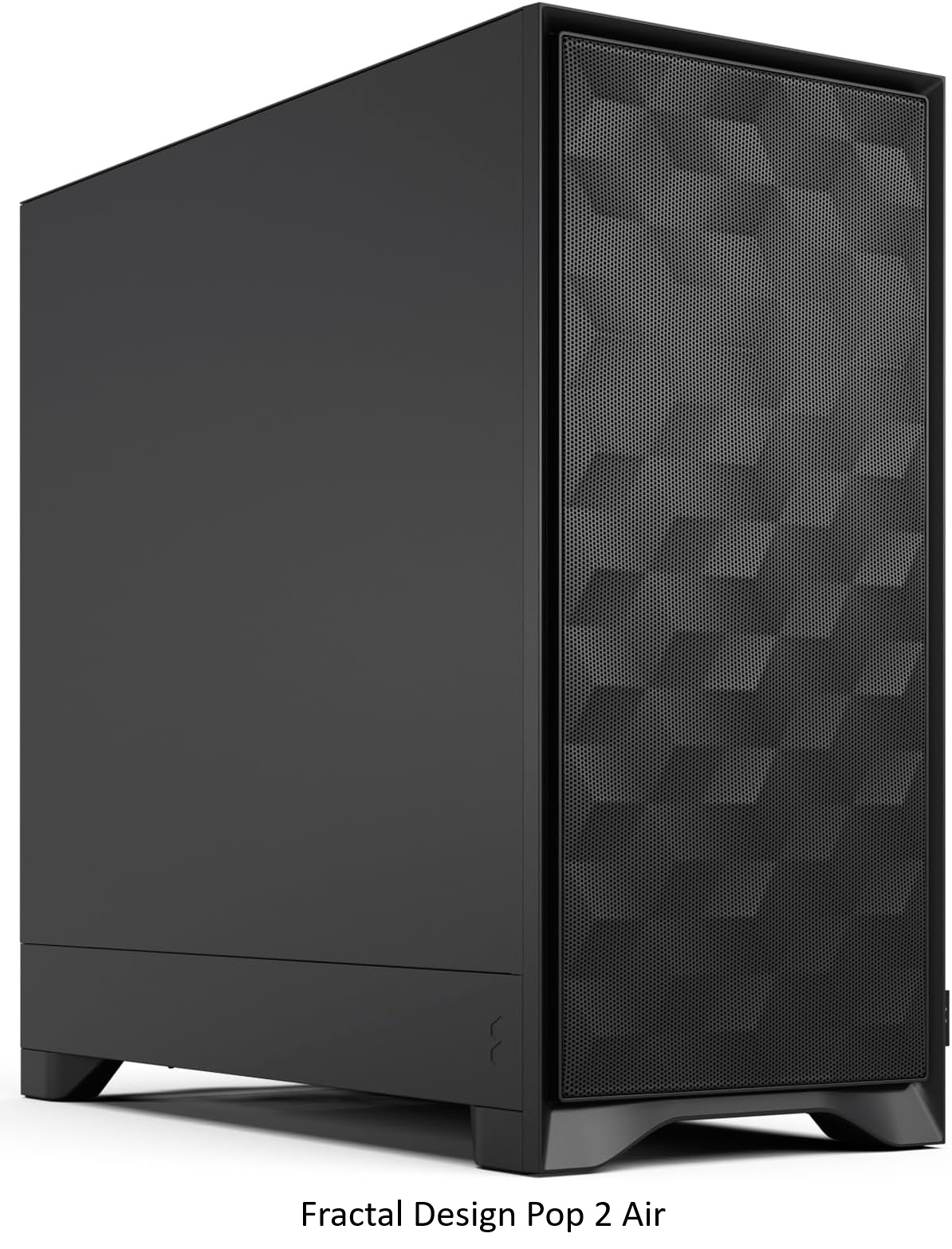 Fractal Design Pop 2 Air Svart (utan sidofönster) med 4 st chassifläktar (3 fram, 1 bak)
